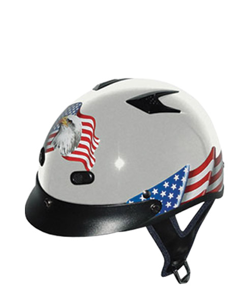 200SEF - DOT Silver Eagle Flag Helmet